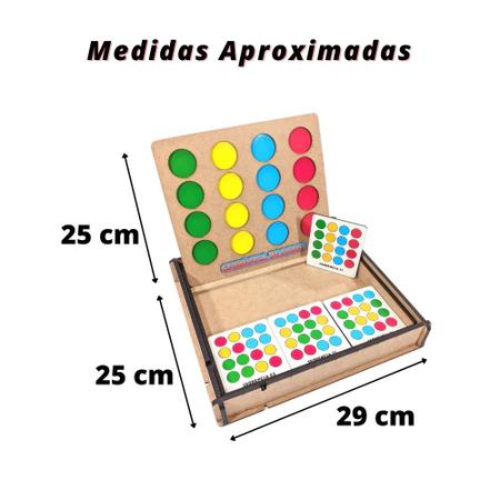 Brinquedo Educativo Jogo Pedagógico Sequência De Cores MDF - Maninho -  Brinquedos Educativos - Magazine Luiza