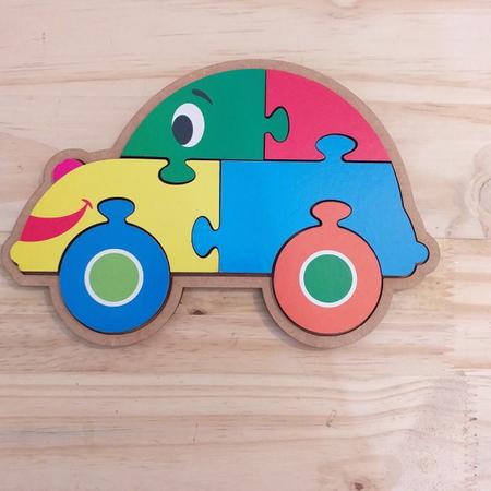 Brinquedo Educativo Quebra-cabeça Infantil - Carro
