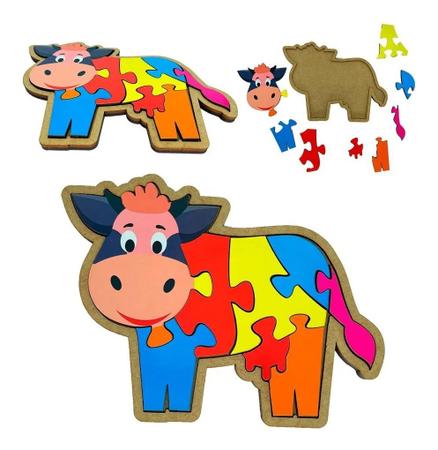 Quebra-Cabeça, Vaca, Maninho Brinquedos