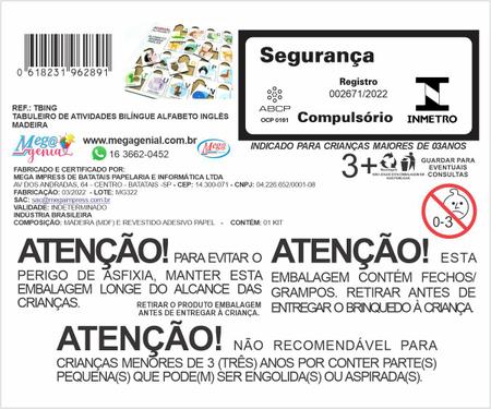 Brinquedo Educativo Tabuleiro Encaixe Animais Mdf - Mega Impress - Mega  Genial