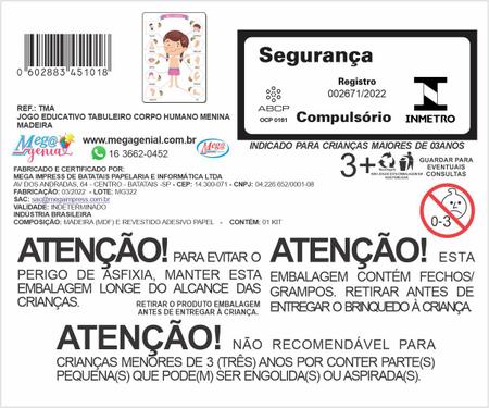 2 Brinquedos Educativos Jogos APrendendo as Formas e Partes do Corpo Humano  Menino e Menina -- Mega Impress - MEGA IMPRESS - Papelaria, Copos  Personalizados, Gráfica Rápida e Muiiito mais