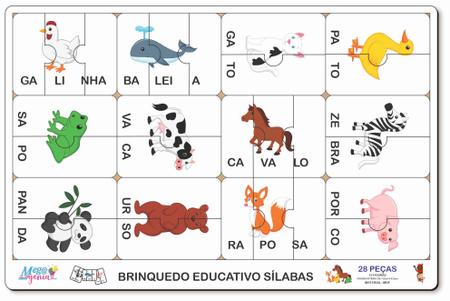 Jogo Quebra Cabeça Madeira Infantil Educativo Crescer Silabas - Tem Tem  Digital - Brinquedos e Papelaria, aqui tem!