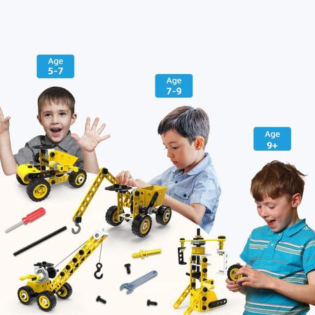 Imagem de Brinquedo Encaixe Bloco De Montar 100 Peças 10 em 1 Educativo Criativo Engenharia Construção Ferramenta
