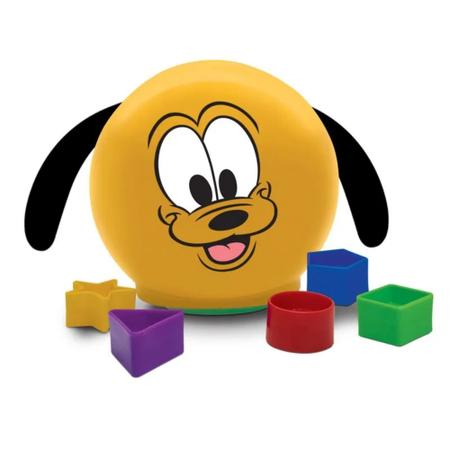 Imagem de Brinquedo Encaixe Formas 6 peças Pluto Disney Recomendado para Crianças a Partir de 12 meses Elka - 1235
