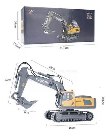 Imagem de Brinquedo Escavadeira 11 Funções Controle Remoto Efeitos Sonoros E Luz