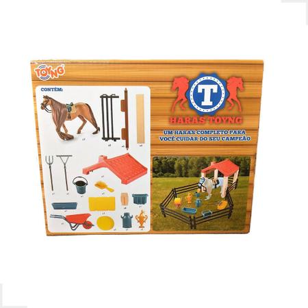 Gogogmee 1 Conjunto De Brinquedo De Estábulo De Cavalo Com Acessórios  Modelo De Passatempo Cavalo De Jogo Imaginativo Cavalo De Estábulo De  Cavalo A