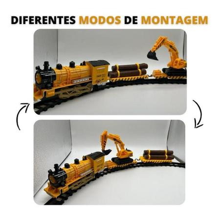 Trem/Ferrorama Expresso Com Luz e Som Brinquedo Infantil a Pilha Trenzinho  DMToys - MDTOYS - Autorama e Ferrorama - Magazine Luiza