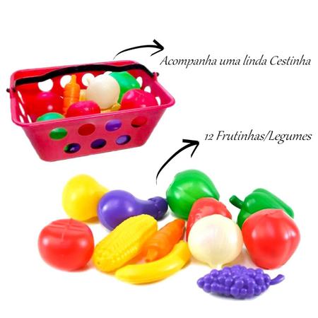 Kit Frigideira + Cesta Comida De Brinquedo Frutas Infantil - Pica Pau -  Panelinha de Brinquedo - Magazine Luiza