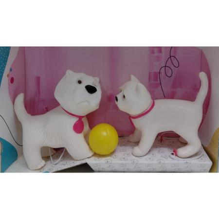 Bonecos Pet Amiguinhos Cão E Gato Fofinhos - Anjo Brinquedos