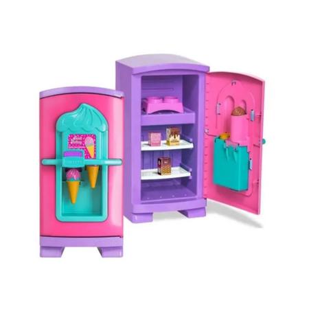 Imagem de Brinquedo geladeira de sorvetinhos com vários acessórios