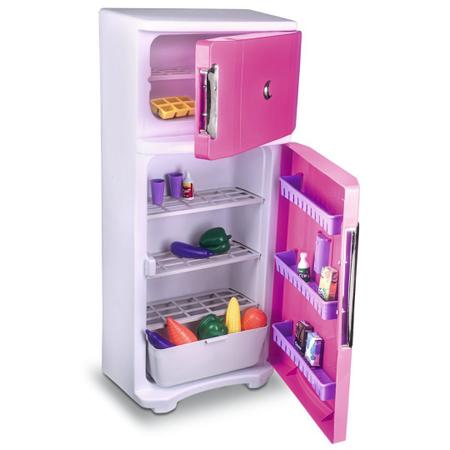 Imagem de Brinquedo Geladeira Duplex Cristal Infantil Grande Fashion Lua de Cristal