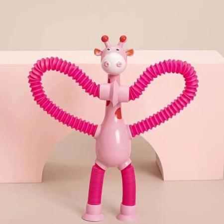 Imagem de Brinquedo girafa estica e puxa com ventosa