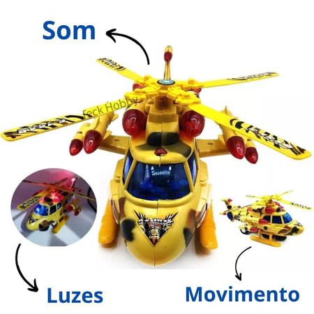 Imagem de Brinquedo Helicoptero Para Meninos E Meninas Com Luz E Som