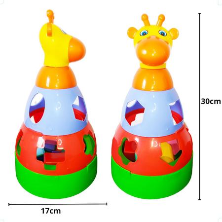 Imagem de Brinquedo Infantil 1 ano Educativo para Bebê Crianças Menino Menina Girafa Didática