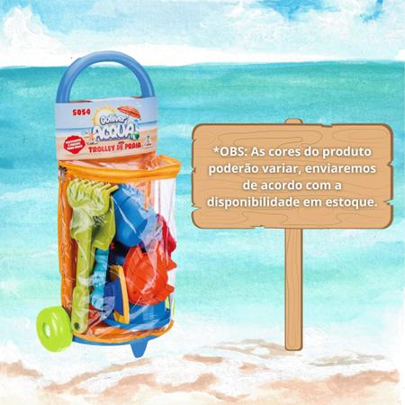 Imagem de Brinquedo Infantil Acqua Trolley de Praia 8 Peças Gulliver - 5054