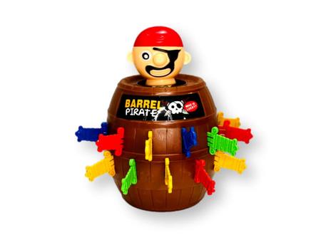 Kit Brinquedo Barril Pula Pirata Infantil + Jogo Papa Sapo Sapinhos  Comilões Para Criança Jogos de Tabuleiro e Pegadinha