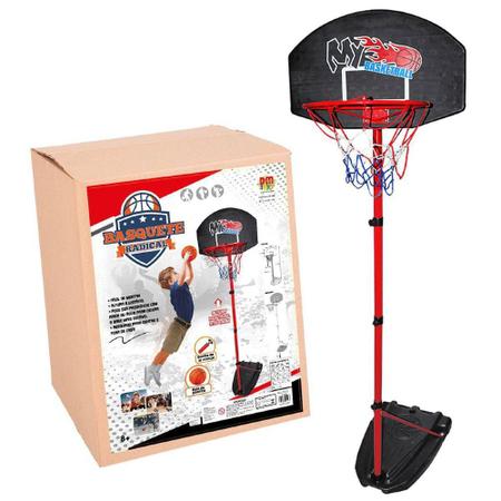 Basquete Radical Altura Regulável 117-202cm, DM Toys