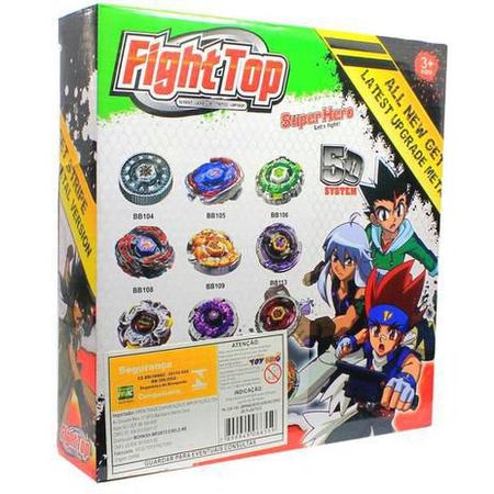 Kit Beyblade Metal 5D Brinquedo 4 Peões Led Toys - Speed Top - Pião de  Batalha e Acessórios - Magazine Luiza