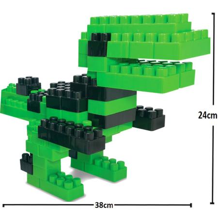 Blocos de Montar Montando Meu Parque do Dinossauro 48 Peças, GGB Plast,  361, Multicor
