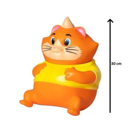 Boneco Gato Almondega Desenho Animado 44 Gatos Em Vinil 30cm em