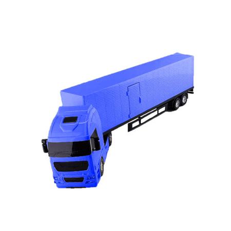 Brinquedo Caminhão Baú Diamond Truck Azul 1330 - Roma