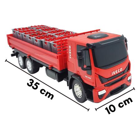 Miniatura Caminhão Brinquedo Infantil Iveco Bebidas Garrafas