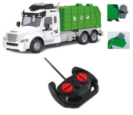 Imagem de Brinquedo Infantil Carrinho Controle Remoto Caminhão de Lixo - DATERRA