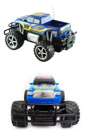 Carro Infantil De Controle Remoto Giant Four Wheeler Pickup Cor Azul