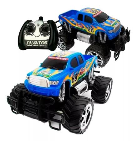 Carro Infantil De Controle Remoto Giant Four Wheeler Pickup Cor Azul