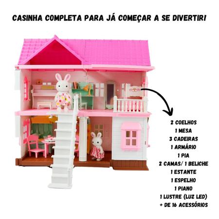 Brinquedo infantil casa coelhinho luxury vila - Bhstore - Manta