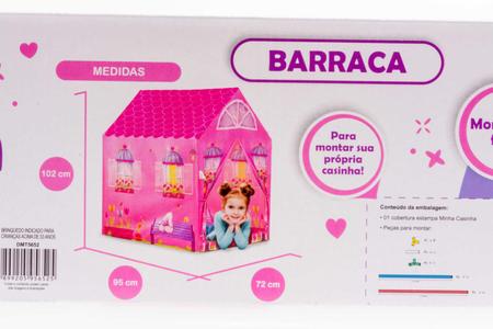 Imagem de Brinquedo Infantil Casinha Rosa + Chazinho e Jantarzinho