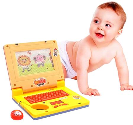 Imagem de Brinquedo Infantil Computador Laptop Educativo Notebook Eletrônico Com Som e Luzes