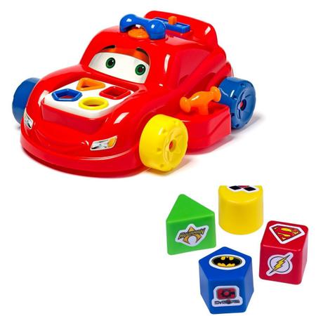 Brinquedo Infantil Didático Carro De Atividades Educativo Carrinho Formas  Bebê 1 Ano - cotiplas - Brinquedos Educativos - Magazine Luiza