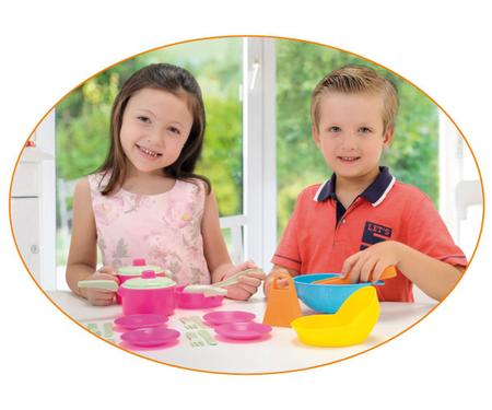 Imagem de Brinquedo Infantil Doce Cozinha Kit 20 Peças Panelinhas Utensílios - NIG