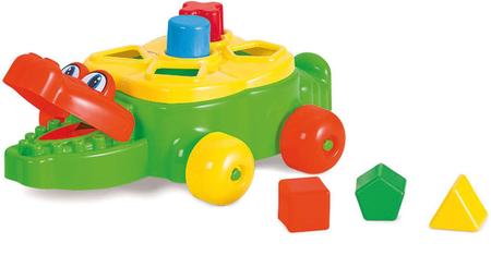 Brinquedo Infantil Educativo Jacaré Junior Blocos Didatico - Calasita Imagem de Brinquedo Infantil Educativo Jacaré Junior Blocos Didatico