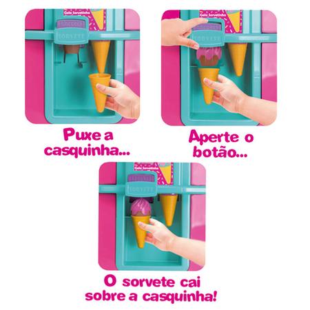 Brinquedo Infantil Geladeira Divertida Gela Sorvetinho Menina