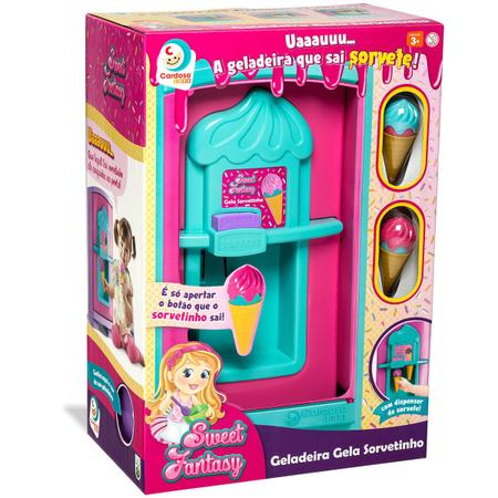 Brinquedo Infantil Geladeira Divertida Gela Sorvetinho Menina Sweet Fantasy  Faz Sorvete de Verdade +3 anos Cardoso Toys - Baby&Kids