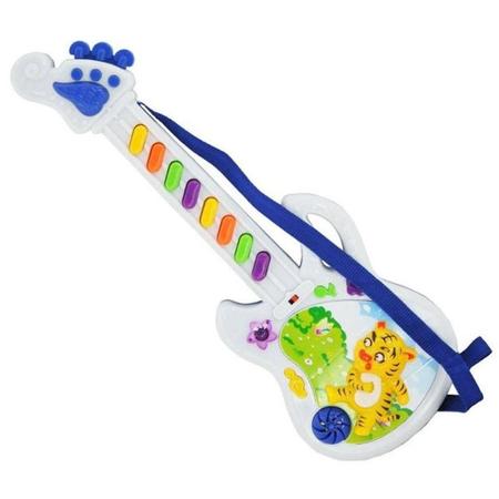 Imagem de Brinquedo Infantil Guitarra Animal Tigre Com Som e Piano