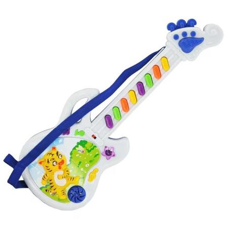 Imagem de Brinquedo Infantil Guitarra Animal Tigre Com Som e Piano