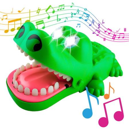 Imagem de Brinquedo Infantil Jacaré Morde Dedo Crocodilo Dentista Nhac - Zoop Toys
