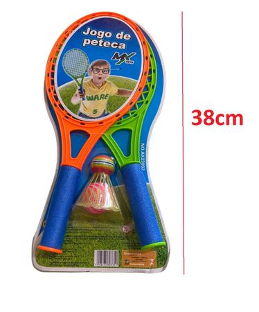 Imagem de Brinquedo Infantil Jogo De Peteca 2 Raquetes +Bola +Peteca