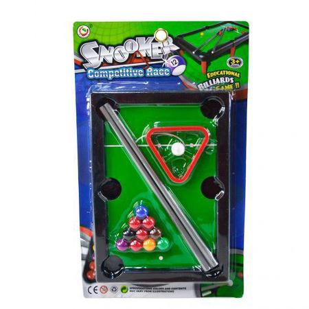 Jogo De Sinuca Mini Snooker Brinquedo Infantil Com 15 Itens