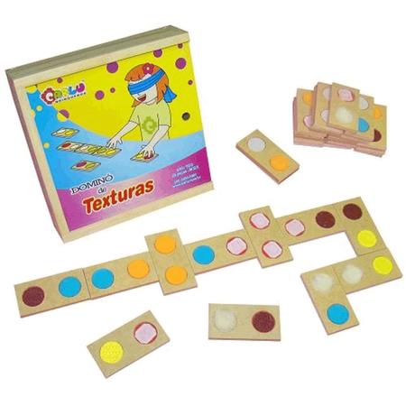 Jogo de domino infantil tatil textura simque