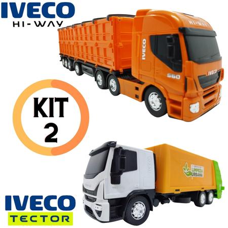 Caminhao Graneleiro Iveco hi-way Laranja Usual Brinquedos 582