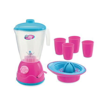 Imagem de Brinquedo infantil kit 4 usual liquidificador + batedeira + microondas + torradeira