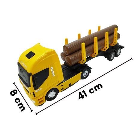 Caminhão Carrinho Miniatura Brinquedo Infantil Carreta 30cm