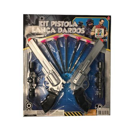 Kit 2 armas revolver de brinquedo infantil pistola para brincadeiras de  criança