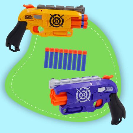 brinquedo arminha lança dardo nerf glock de elite lançamento