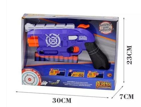 Pistola Arma Elite Dardos Blaster Gatilho Rápido Estilo Nerf