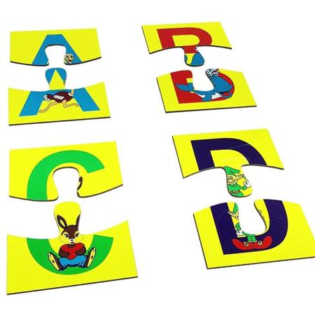 kit Quebra-Cabeças Infantil Brinquedo De Madeira Montessori Letras Números  - Fábrika dos Sonhos - Quebra Cabeça - Magazine Luiza